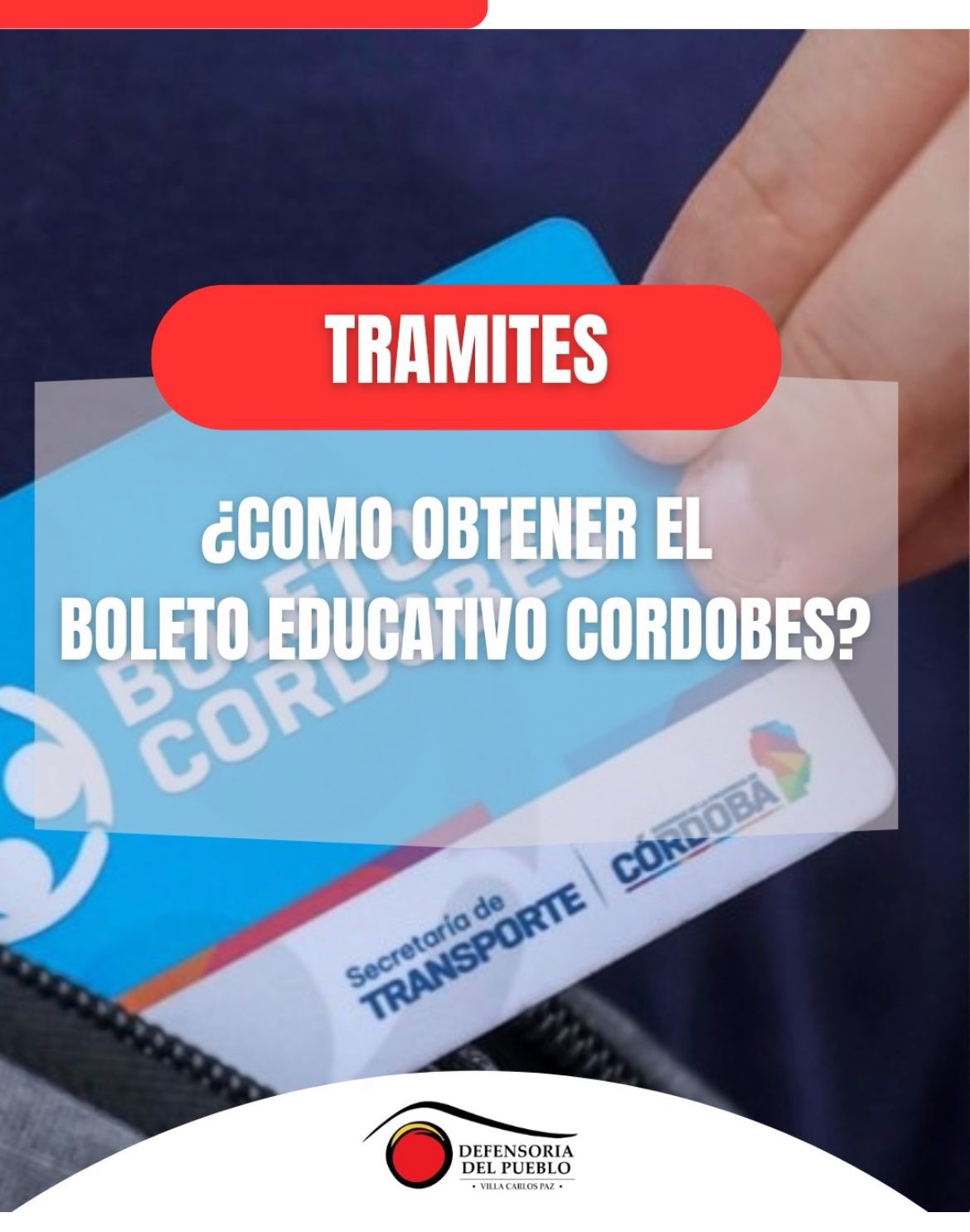 ¿Cómo obtener el Boleto Educativo Cordobés?