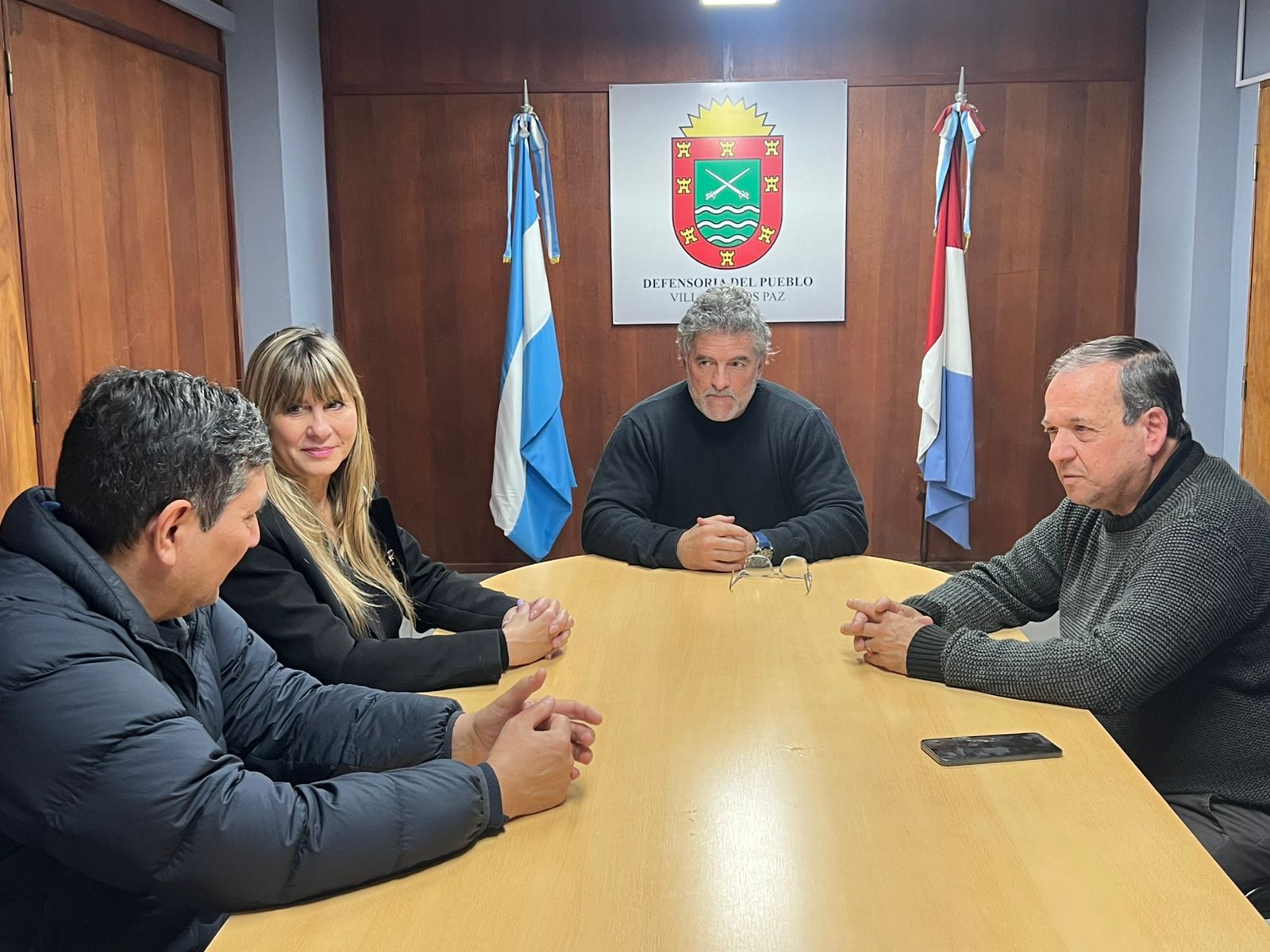 Víctor Curvino y Jorge Álvarez se reunieron con autoridades de Santa María de Punilla para dialogar sobre el programa “Hablemos de Cloacas”